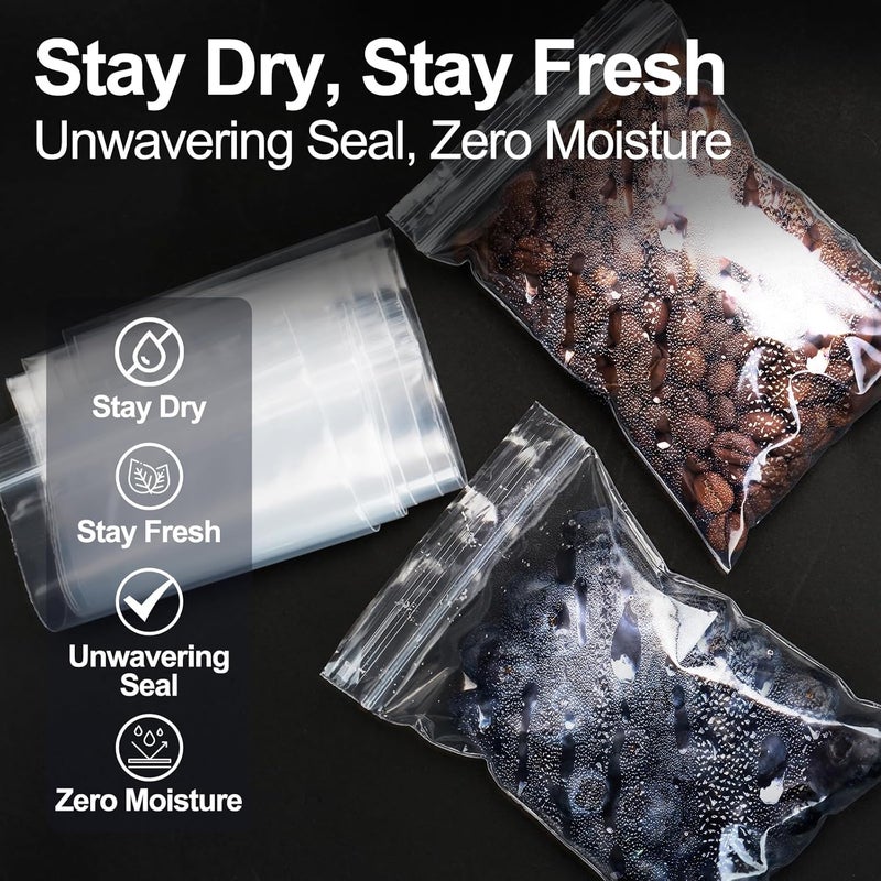 AGBOLO 1200Pcs Small Plastic Bags for Jewelry, 2x3'' Small Zip Bag Baggies Resealable, Durable Zip Bag for Pill and Business - Clear - Image 2